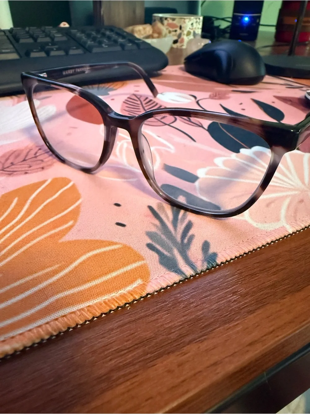 NWOT Warby Parker Esme Sesame Tortoise Narrow Blue Light Glasses